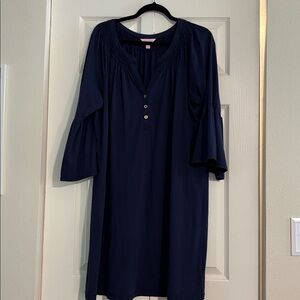Lilly Pulitzer Teigen Navy T-shirt Dress EUC